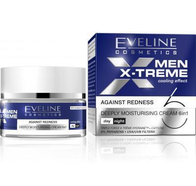 EVELINE MEN X-TREME denní a noční hluboce hydratační krém proti zarudnutí 6v1 s chladícím efektem 50 ml